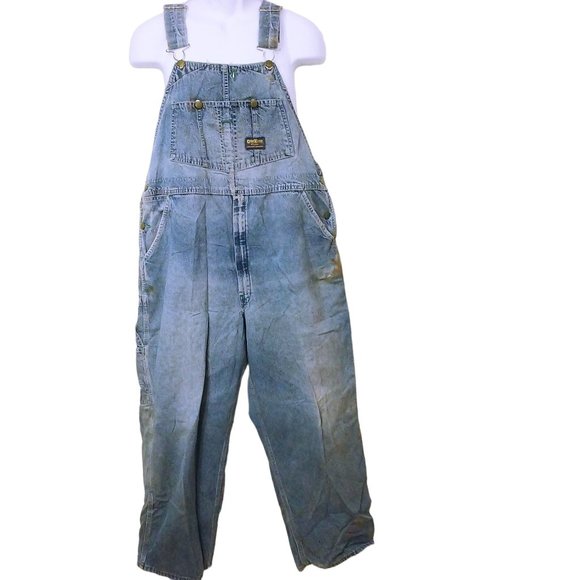 Vintage 60s Osh Kosh B'Gosh Denim Overalls 40x28 Sanforized USA-Union Barn Find
